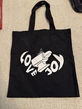 Lovejoy Black Tote Bag Anvil Logo Graphic Pri...