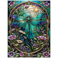Dragonfly Diamond Art Kits for Adults Beginners, Diamond Painting 12x16 in