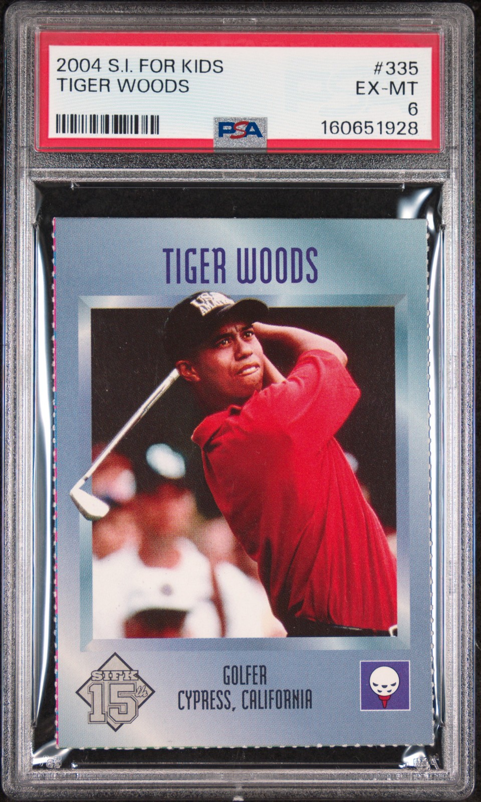 160651928 Tiger Woods 2004 Sports Illustrated For Kids #335 PSA 6 view 1