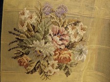Trammed Tapestry Canvas Set Plus Tapestry Wool - AE42 Flower Bouquet 