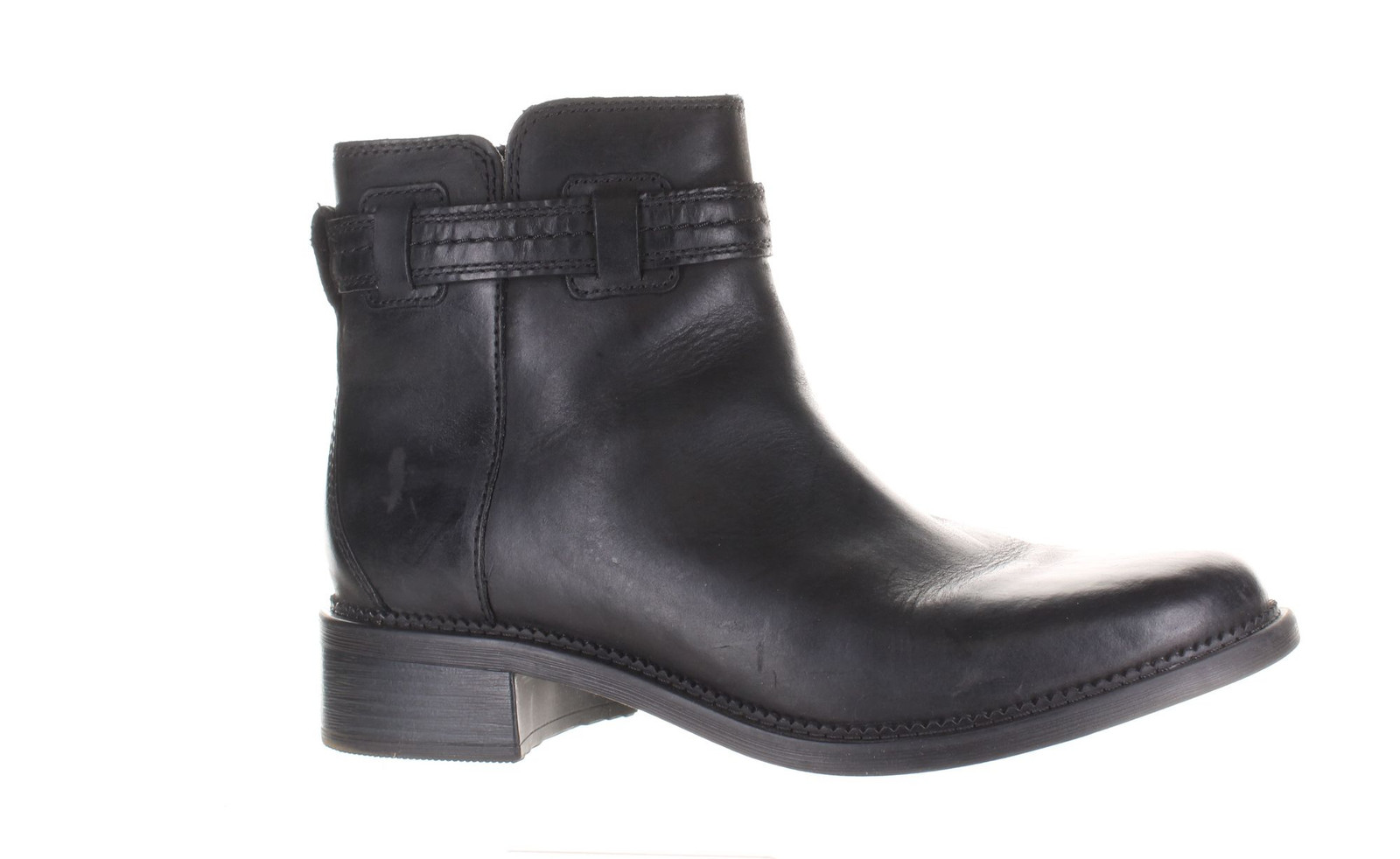Clarks Womens Maye Ease Black Ankle Boots Size 9.5 (7781583)