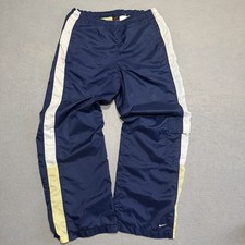 Vintage 90s Nike Windbreaker Baggy Track Pants Women  s Size Large 12-14 Blue