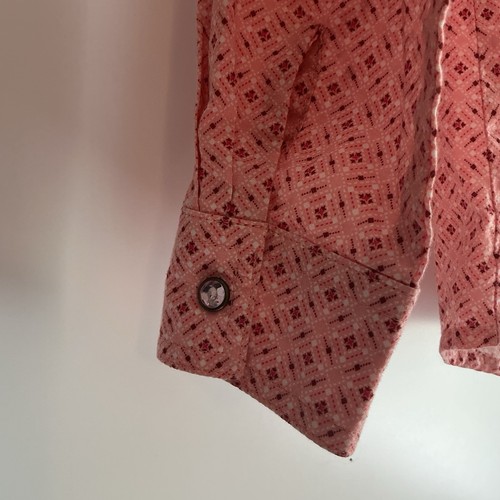 Cruel Girl Button Down Geometric Long Sleeve Shirt Youth Sz M 8 Coral Rodeo - Picture 3 of 6