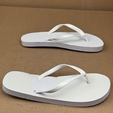 Unisex White Flip-Flops EU Size 38/39 US Women's 7.5-8.5 / Men's 6-7