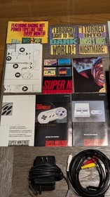 Super Nintendo SNES Bundle - 12 Games (Boogerman) - 2 Controllers - Many Manuals