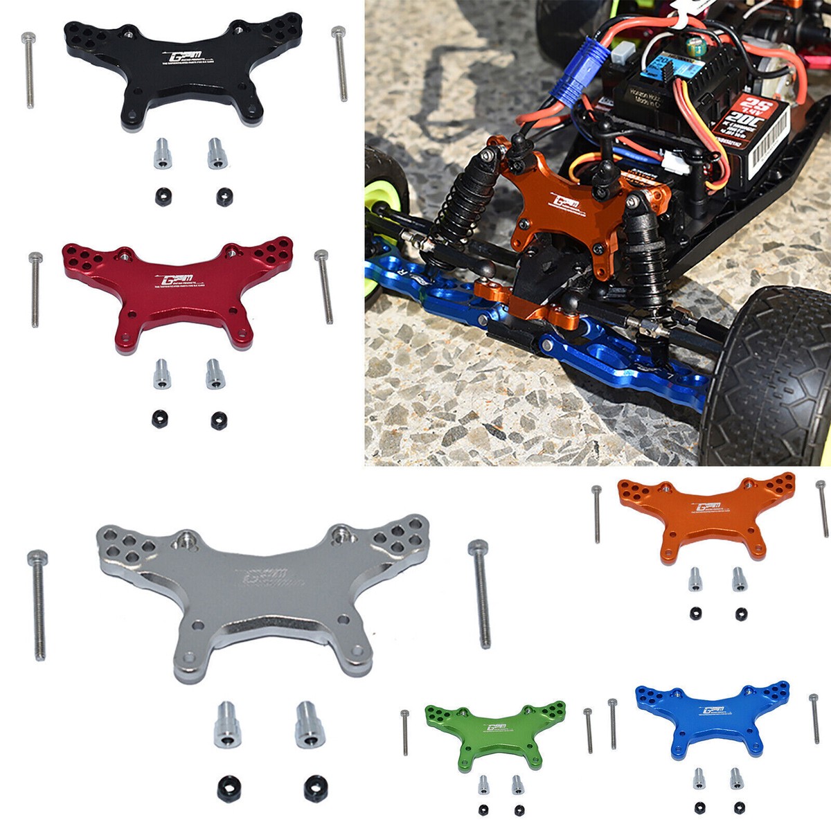 Ammortizzatori In Lega Di Alluminio Per LOSI Mini-T 2.0 1/18 2WD - Kit Anteriore E Posteriore - RC Car