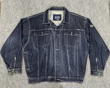 Vintage Fubu Denim Jacket 2XL 90s Streetwear Hip Hop Skater Full Zip  KE8
