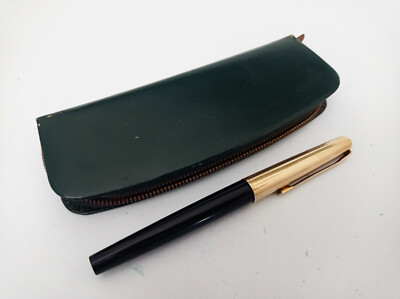 PELIKAN 30 ROLLED GOLD FOUNTAIN PEN 14K EF NIB IN ORIGINAL CASE