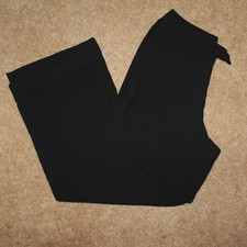 New York & Company Pants Women's 8 Black Straight Leg Flat Front Cuffed