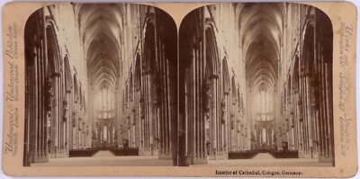 Deutschland.Germany.Köln.Interior Cathedral.Deutschland.Stereo Foto Underwood.