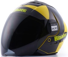 CASCO JET MOTO BLAUER HT REAL GIALLO NERO VISIERINO INTERNO SOLARE TG XS