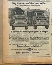 1956 Newspaper Ad For Chevrolet Trucks - Series 9000 Series 1000 Tandem Champs 1956 Newspaper Ad For Chevrolet Trucks - Series 9000 Series 1000 Tandem Champs