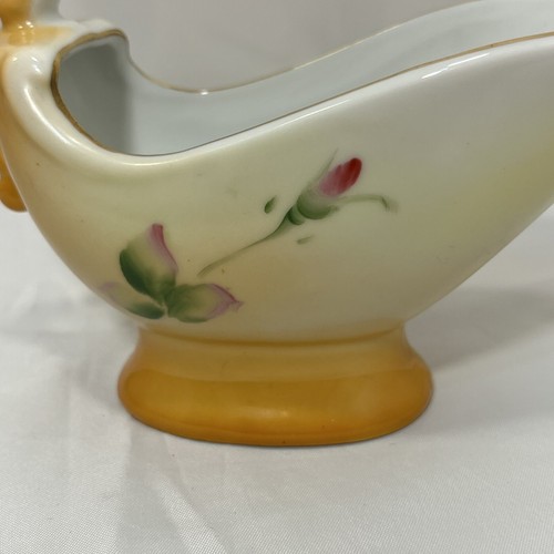 Vintage Lefton China handbemalt 5649 Sauciere Rosen mit Goldrand Servierschale - Bild 10 von 14