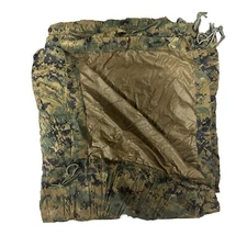 USMC Marine Corps Woodland Digital MARPAT Coyote Reversible Field Tarp DMG Cond.