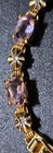 925 Thia Stamped: Amethyst-Diamond; Gold Over Sterling Silver 7.25 Inch Bracelet — photo 7