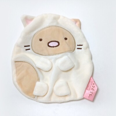 San-X Sumikko Gurashi Kapselspielzeug Plüsch Flachbeutel Reißverschlusstasche Tonkatsu Katze 16 cm