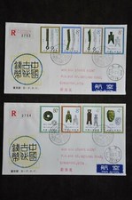T71 Ancient Coins Set on 2 B-FDCs - Registered to Singapore 1982.2.12 (b43)