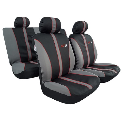For Nissan Xterra Car Seat Covers Full Set Durable Black Gray Poly Cotton 9PCS - 第 1/10 張圖片