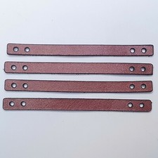 4x Mantelaufhänger Echt Leder Aufhänger Jacken annähen nähen Jackenaufhänger