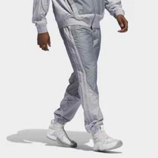 Adidas Cross Up Next Level Men's Sizes Insulated Street Pants Grey White GE7891