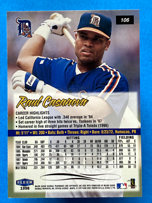  Man RAUL データカード 1998 Ultra Raul Casanova #106 | eBay
