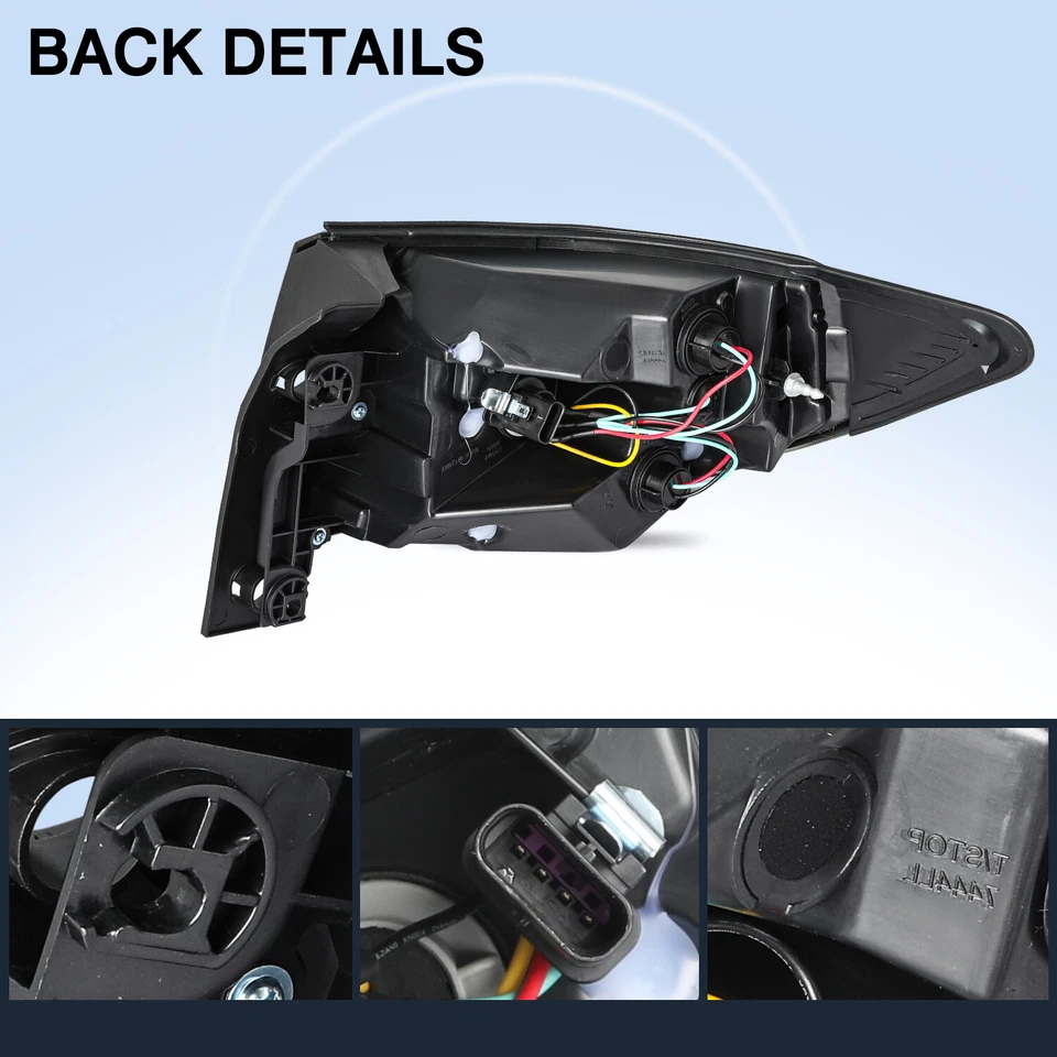 Luces traseras exteriores aptas para Chevy Traverse 2013-2017 conjunto de lámparas de freno diestro derecho Foto 3 de 4