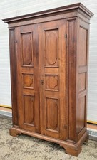 ANTICO GRANDE ARMADIO GUARDAROBA 1600 PIEMONTESE LEGNO MASSELLO NOCE 2 ANTE OLD 