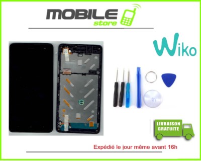 Pièces détachées téléphone mobile Wiko Ecran Complet Noir Avec Chassis