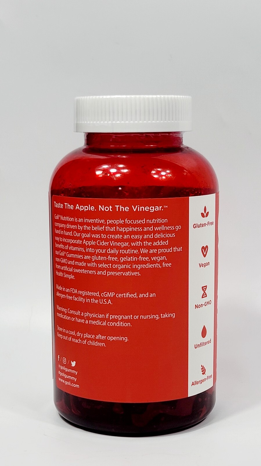 120 Count Goli APPLE CIDER VINEGAR Gummies Nutritional Dietary Health Supplement 628176357089 eBay