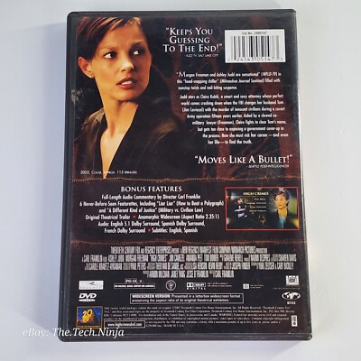 High Crimes (DVD, 2002) Ashley Judd, Morgan Freeman, Jim Caviezel