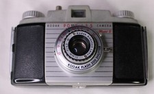 Vintage Kodak Pony 135 Model B 35mm Film Camera with Original Brown Leather Case