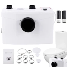 New 600W Macerator Sewerage Grinder Sewage Pump Elevation Up To White