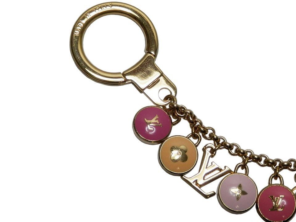 LOUIS VUITTON Bag charm Key chain holder ring Porto Cle chenne Pastille