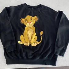 Disney Simba The Lion King Sweatshirt Long Sleeve Size Small Black