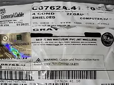 Carol C0762A 22/4C Shielded Computer/Communications/Control Cable CMR Gray /50ft