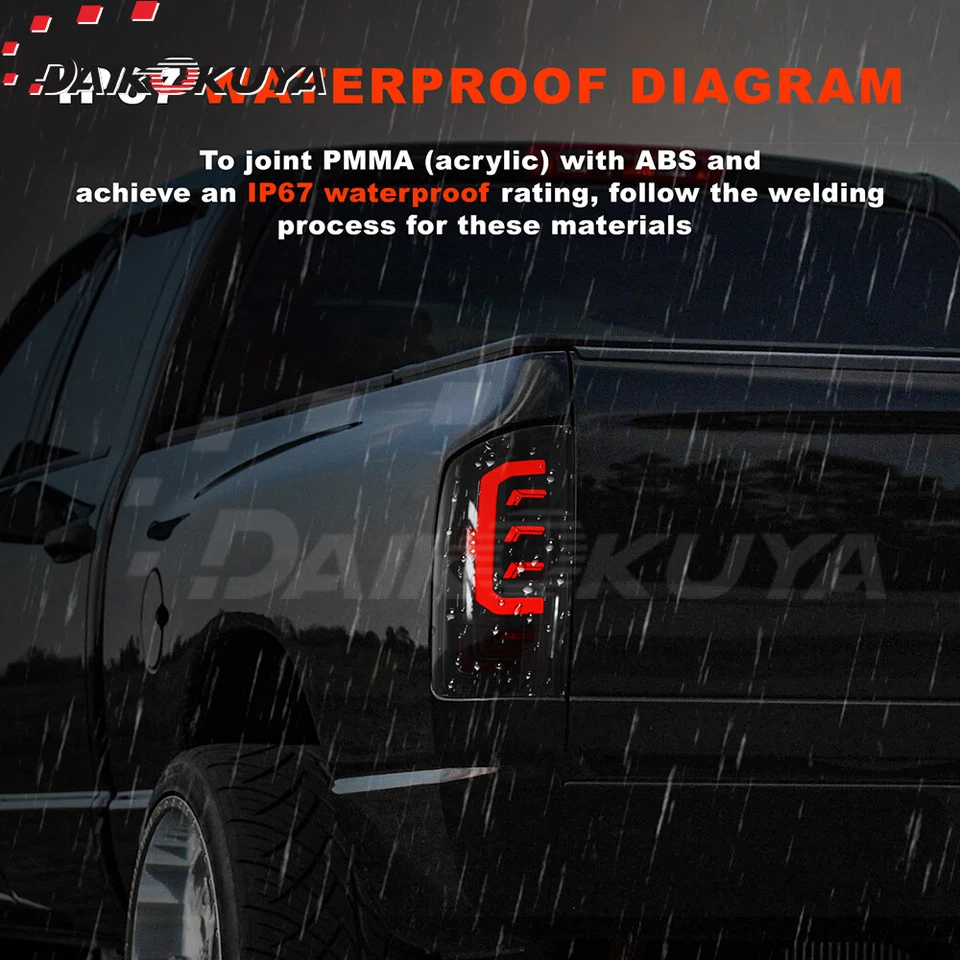 Luces traseras LED para Dodge Ram 1500 2002-06|03-06 2500/3500 con animación de arranque Foto 4 de 4