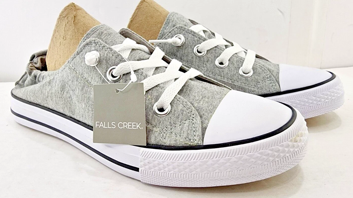 FALLS CREEK Womens Jasmin II Low Top Sneakers Shoes Size 10 M Gray lace-up NEW