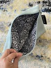 Burano Cosmetic Bag Vegan Leather Flat Zipper Pouch Ocean Blue Make Up Bag NEW — photo 3