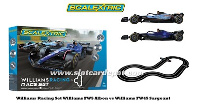 Scalextric Williams Racing Alex Albon vs Logan Sargent 1:32 Slot Car ...