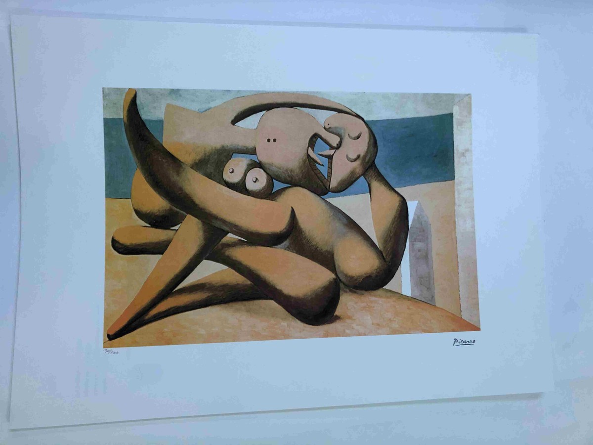 Pablo Picasso Lithography off set cm 50x70 Signing on plate with