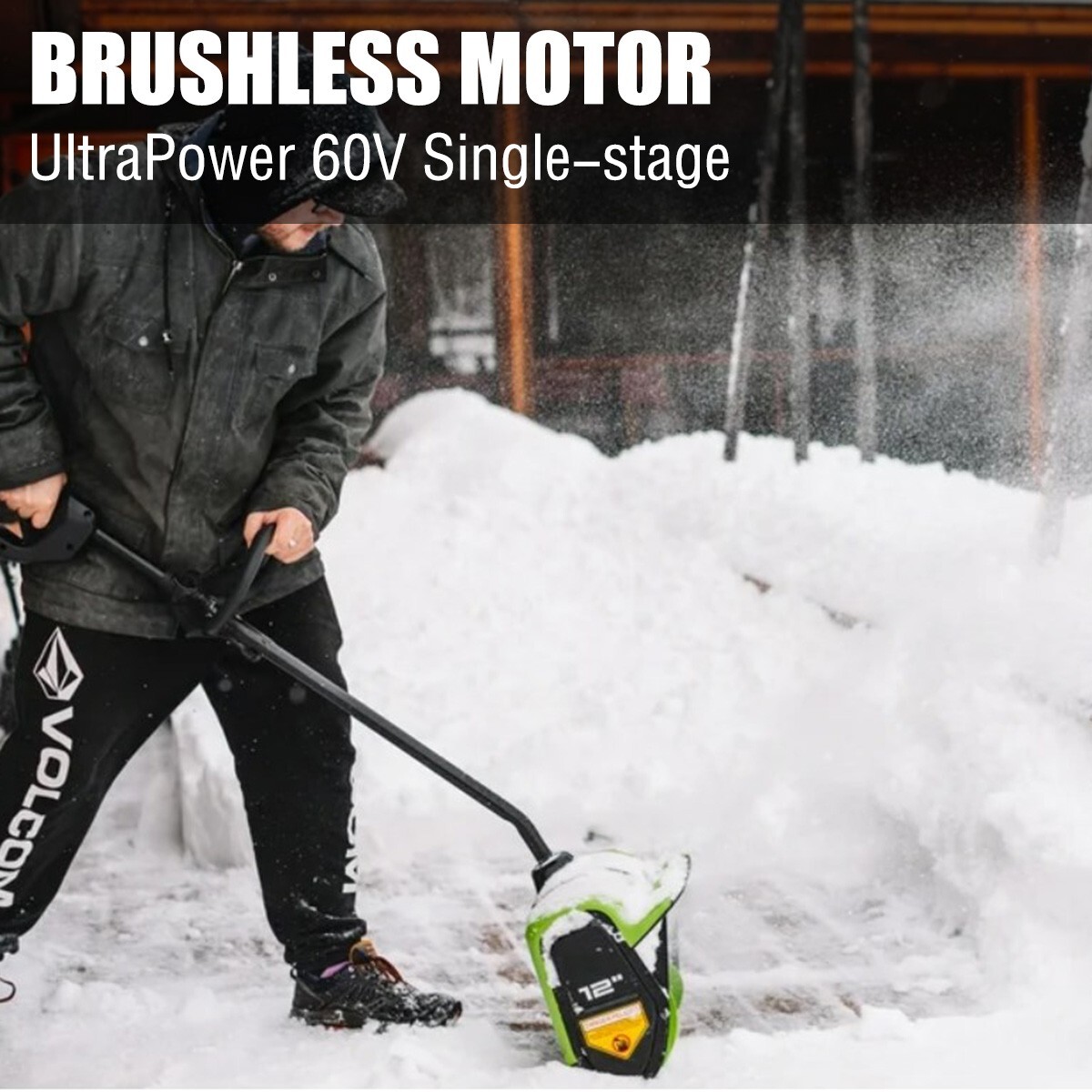 Greenworks Pro 60V 12 inch Battery Snow Shovel SS60L00 Tool Only eBay