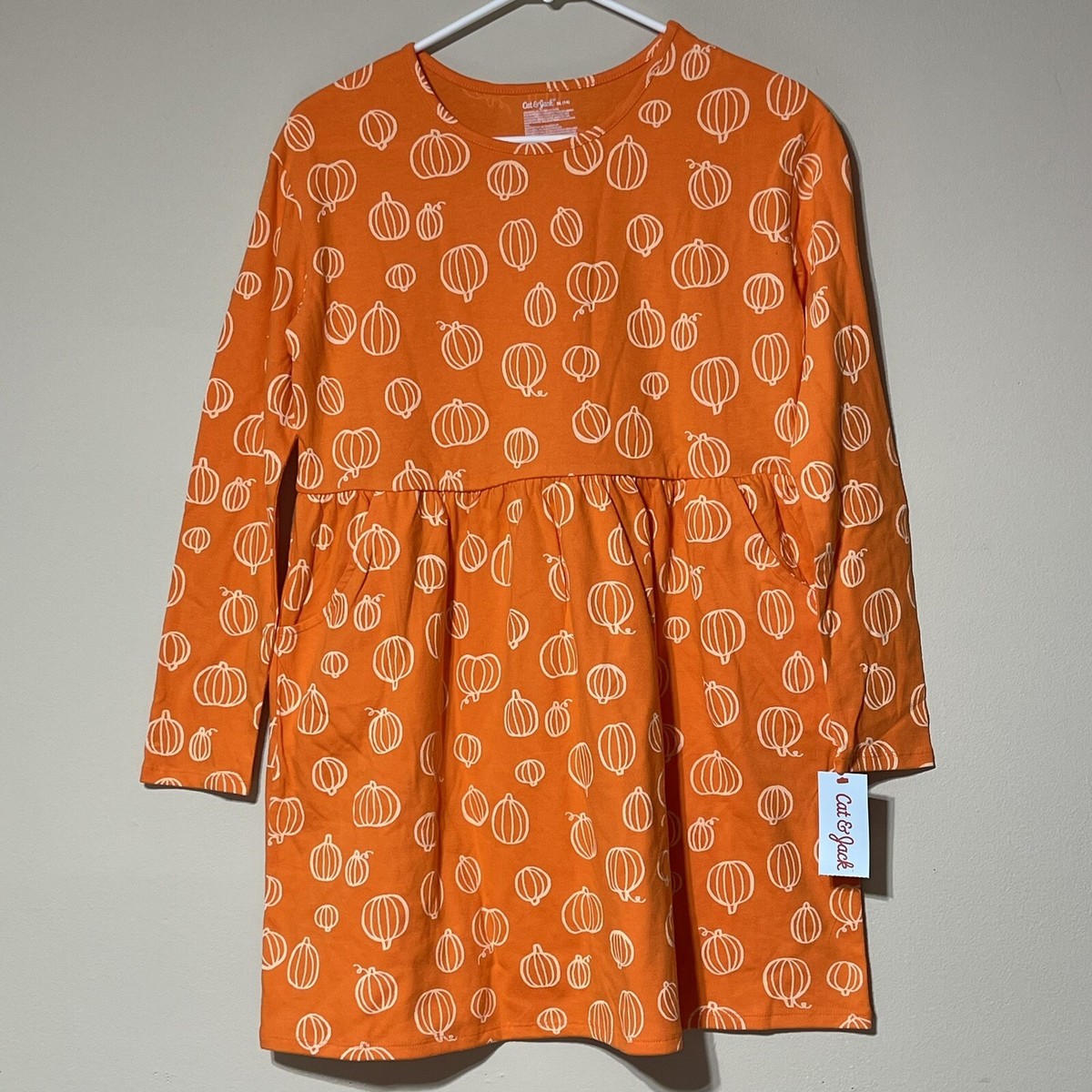 Cat & Jack Girls Long Sleeve Pumpkin Dress Size XL (14). NWT! Orange, Fall | eBay Cat & Jack Girls Long Sleeve Pumpkin Dress Size XL (14). NWT! Orange, Fall | eBay