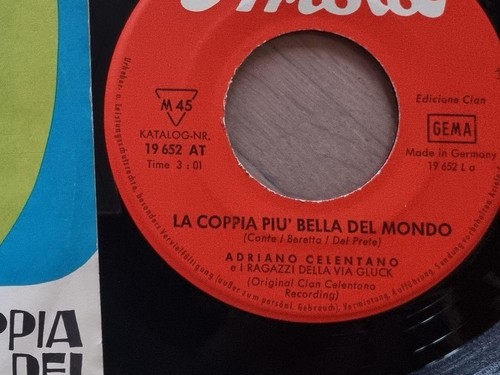 7" Single Adriano Celentano - La coppia piu' bella del mondo Vinyl Germany - Picture 3 of 5