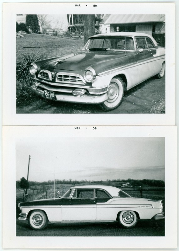 Vintage Snapshots Two-Tone 1955 Chrysler New Yorker Deluxe Two-Door Hardtop Car