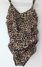 Aqua Green One Piece Swimsuit Womens Plus Size 16 Adjustable Straps Animal Print