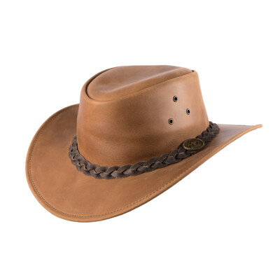 Leder Hut Modell WIGAN SCIPPIS AFH Cowboy Western HUT Farbe TAN braunes Hutband