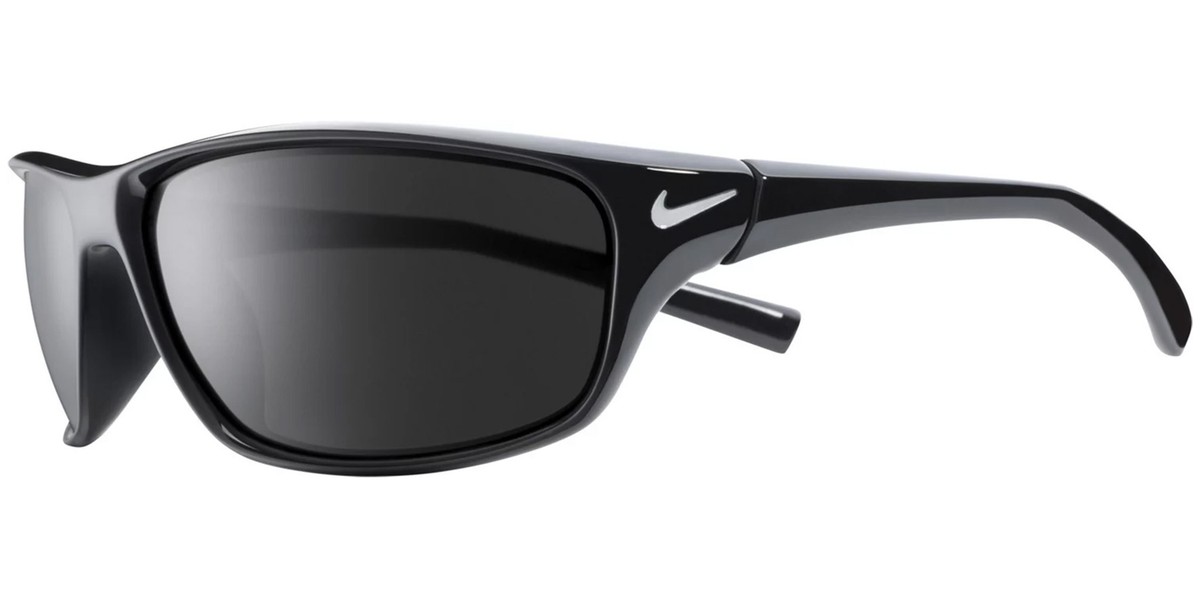 NIKE RABID FQ4765 003 Sunglasses Matte Black Frame Gray 