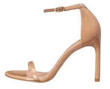 Stuart Weitzman Z3186 Nudistsong Nude Patent Leather High Heel Sandals Size 11 M
