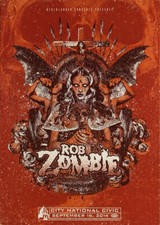 Rob Zombie Poster 9/16/2014 City National Civic San Jose CA Zak Wilson