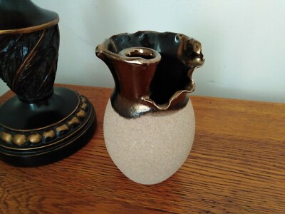 Ausgefallene Vintage Vase Kupfer Glasur 